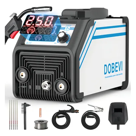 Máquina Solda Sem Gás 250a Digital Bivolt 110v/220v Dobevi Preto 127/220v