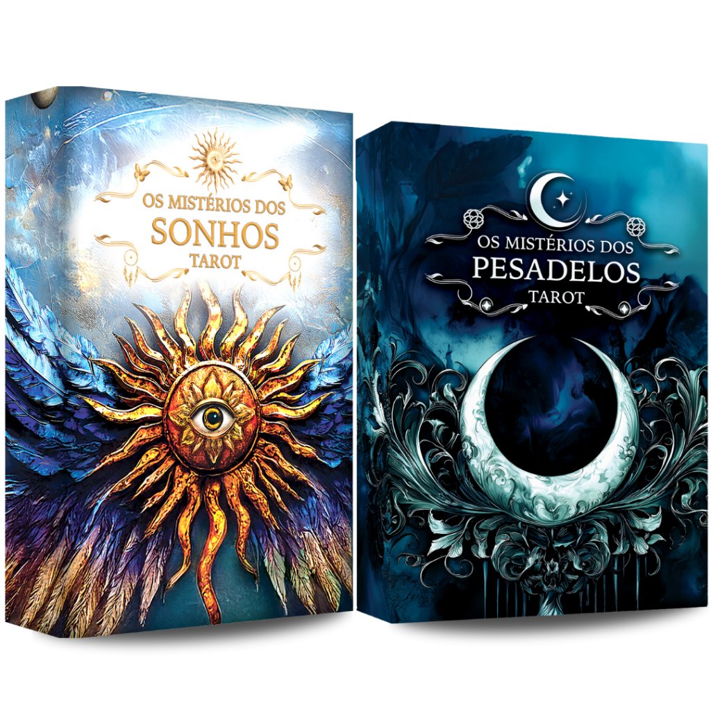 Kit C/ Baralho Marselha Tarot dos Sonhos 36 Cartas Plastificada e Tarô dos Pesadelos Luxo
