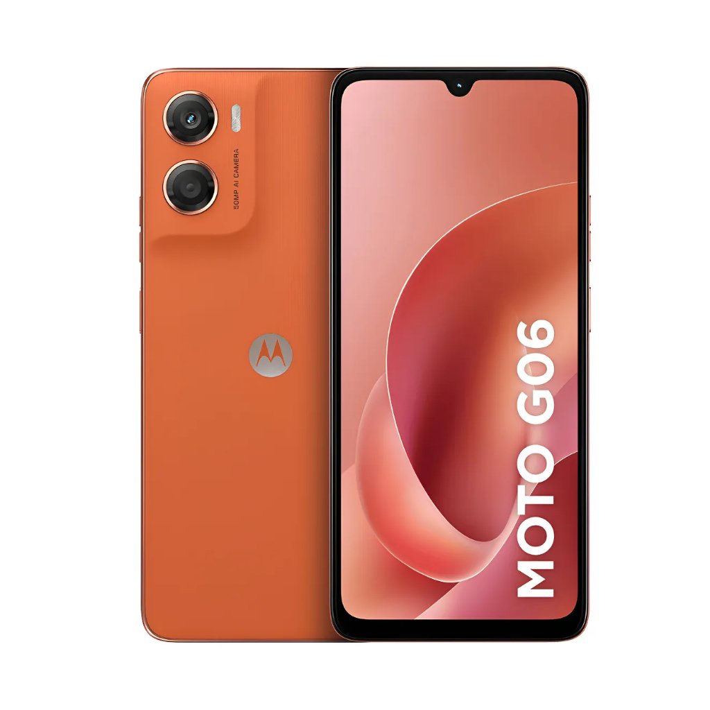 Smartphone Motorola Moto G06 128GB, 4G LTE, 12GB RAM Boost*, Câmera 50MP, Tela 6.9" - Laranja