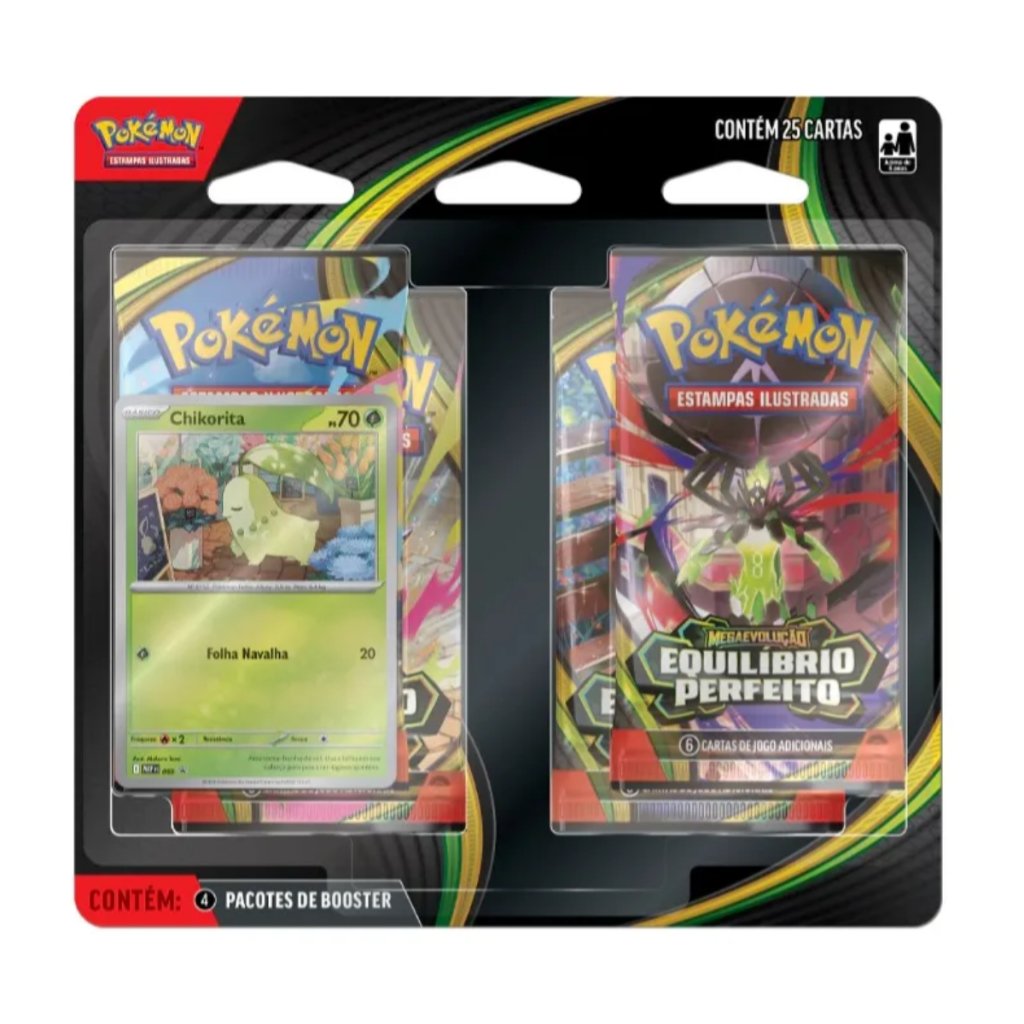 Blister Pokémon Equilíbrio Perfeito ME03 Quadruplo, Triplo ou Unitário  Copag