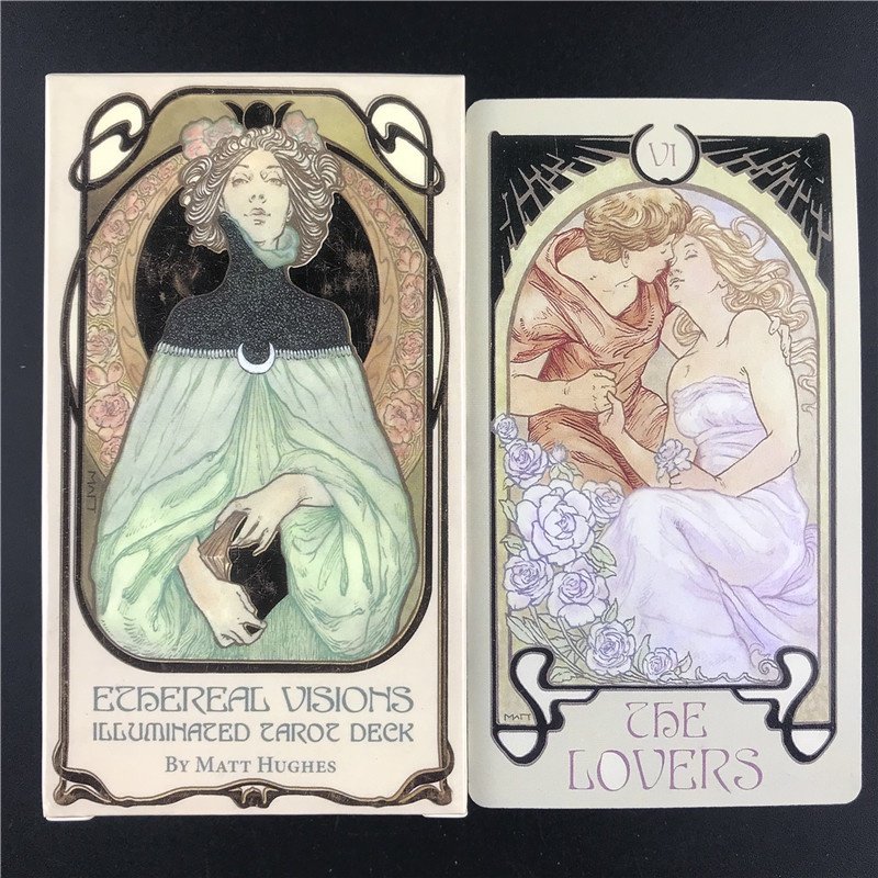 Cartas De Tarô Iluminadas Visões Etéreas Em Inglês Jogos De Mesa De Baralho Para Festa Jogo De Entretenimento De