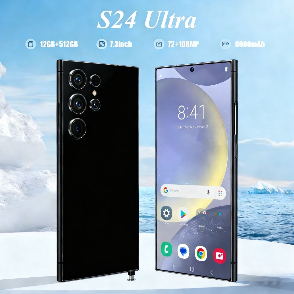 BML S24 Ultra Celular Smartphone 12+512GB ram AI Global 5G Dual Sim Android 14, 7.3'' Tela,Câmera 108MP