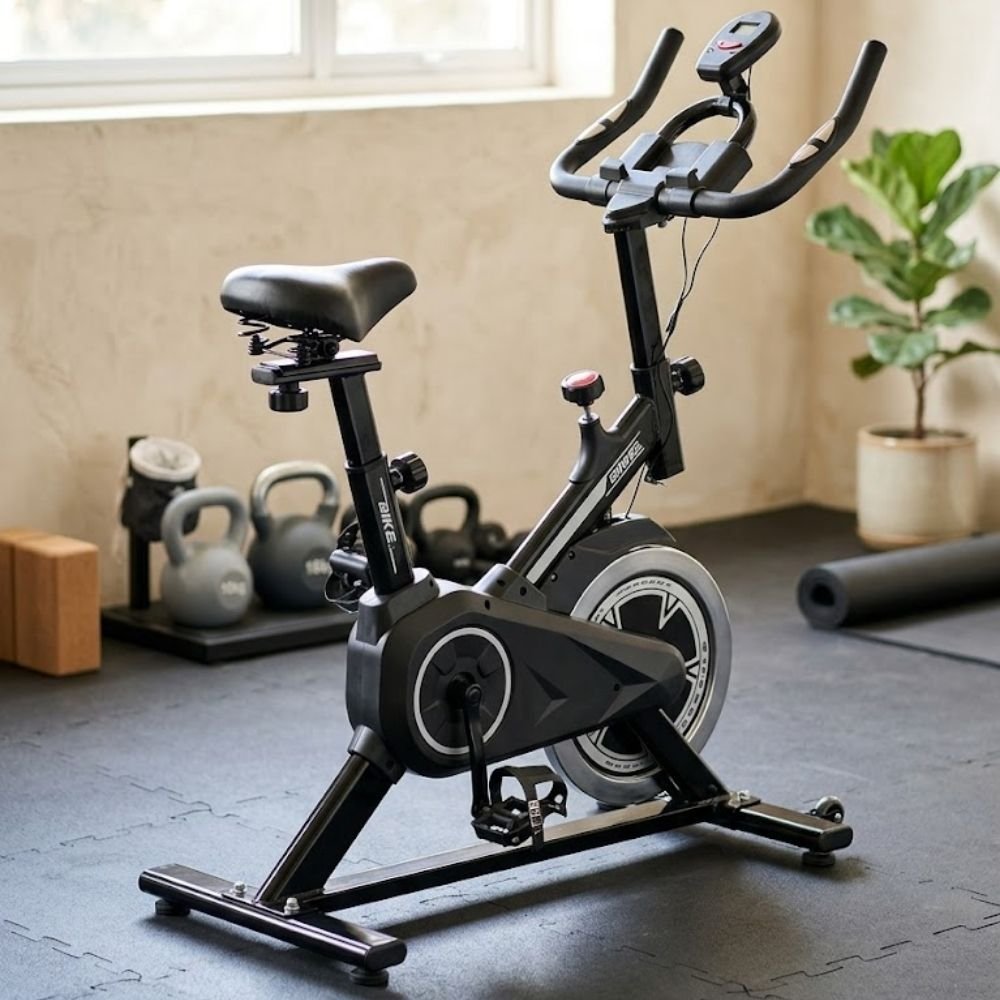 Bicicleta Spinning Start Pro Silenciosa Profissional Compacta Monitor Cardíaco Ajuste de Resistência