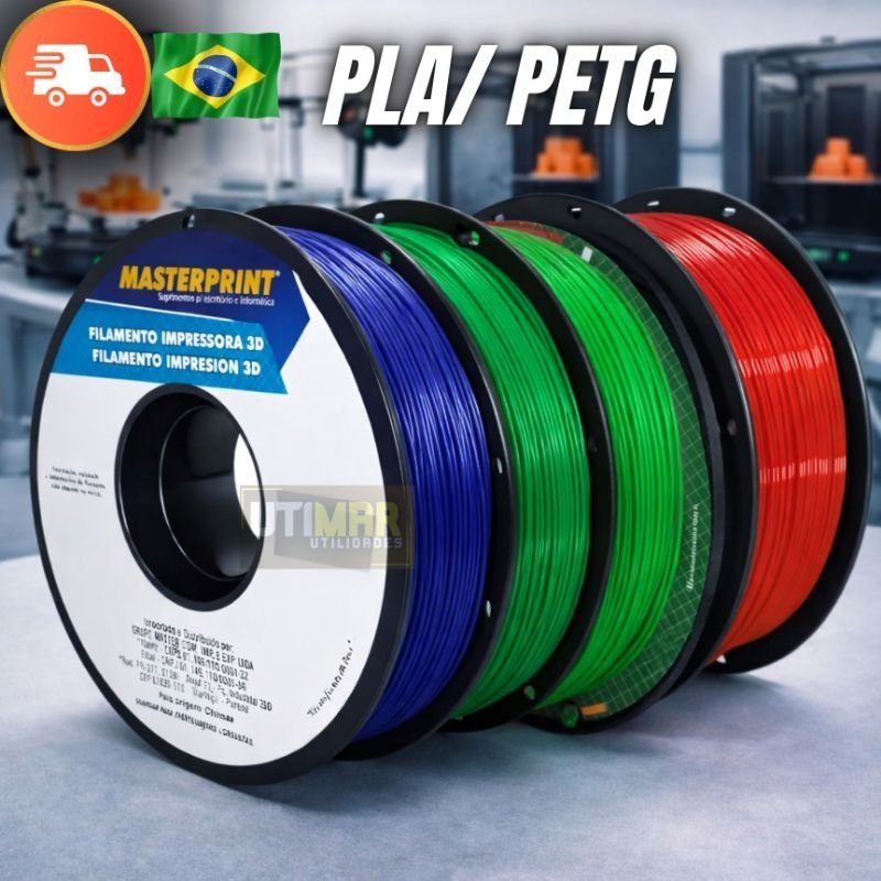 Filamento PLA e PETG MasterPrint Qualidade Premium Para Impressora 3 D