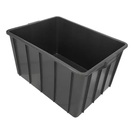Caixa Plástica Organizadora 180l Com Tampa - Preta