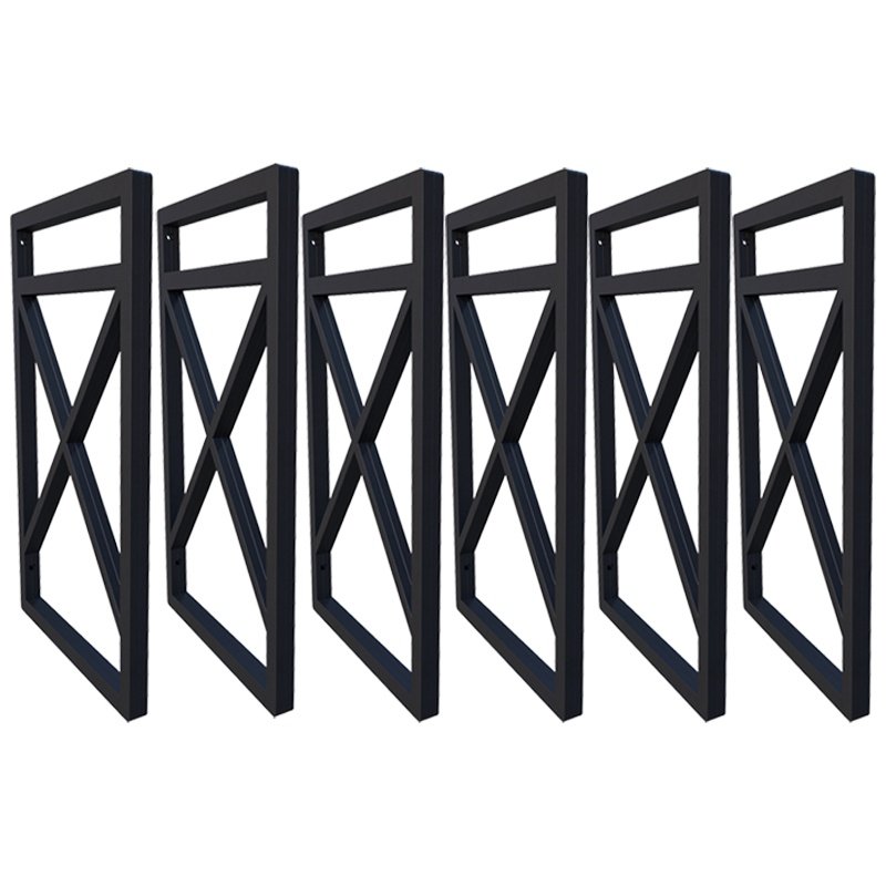 Seis Suporte Para Prateleira Estilo Industrial 06 Un. Preto