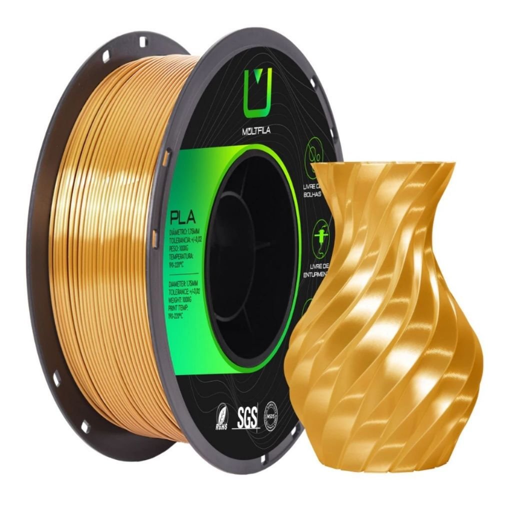 Filamento para Impressora 3d Pla Silk Multfila 1kg 1.75mm Diversas Cores