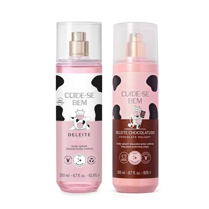 Body Splashes Deleite e Chocolatudo: Um abraço doce em forma de fragrância para sua pele.