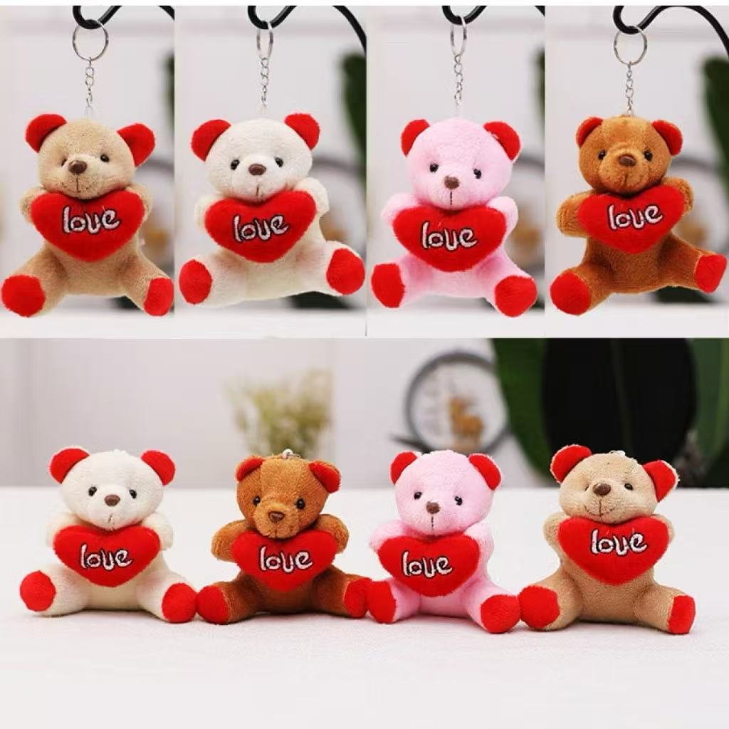 kit 12 Chaveiro e corações de urso