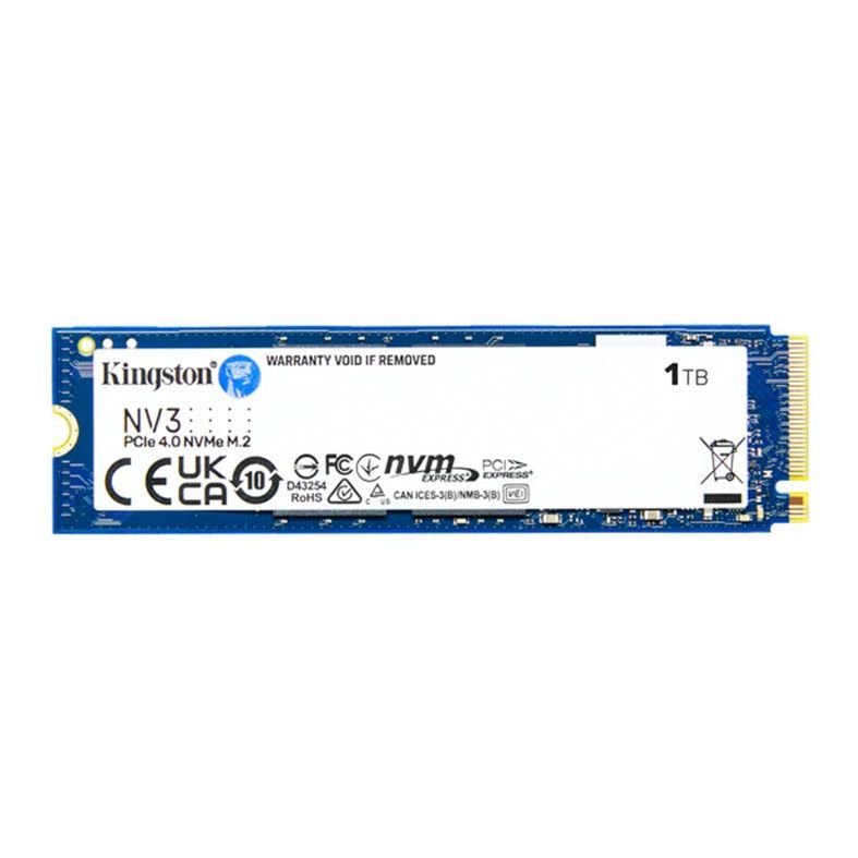 SSD Kingston NV3, 1TB, M.2 2280, PCIe 4.0 NVMe, Leitura 6000MB/s, Gravacao 4000MB/s, SNV3S-1000G