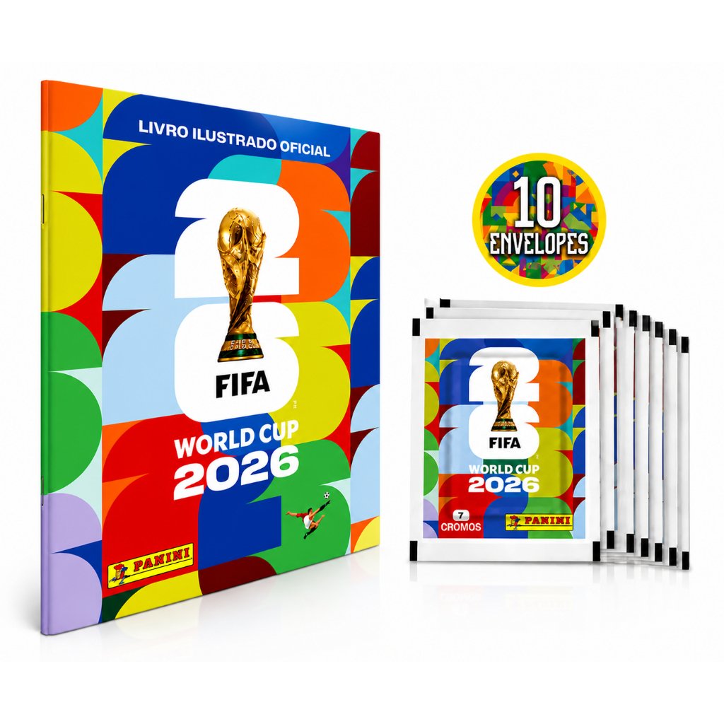 Álbum De Figurinhas Oficial Copa Do Mundo FIFA 2026 + 21/35/70 Figurinhas Colecionáveis