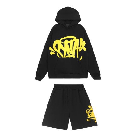 Conjunto Streetwear Preto e Amarelo | Envio Imediato