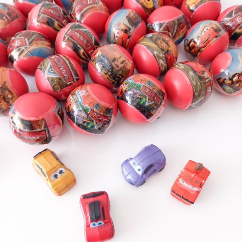 10/20/30/40 Capsula do Carros Surpresa 1 polegada Infantil - Envelopada -  Relampago Mcqueen