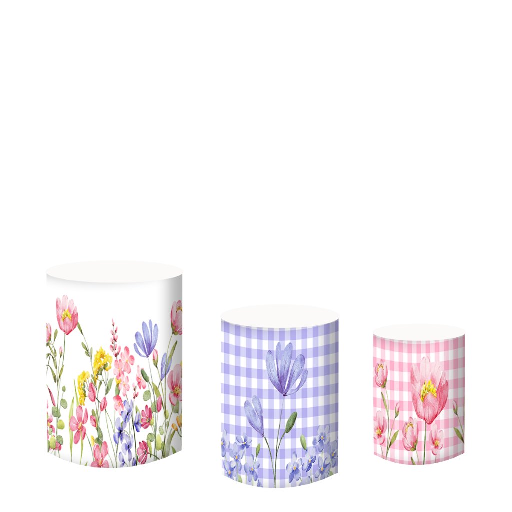 Capas De Tecido Sublimados Para Cilindros Flores aquareladas