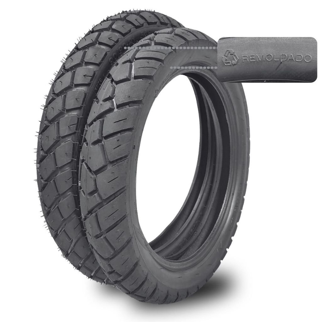 PAR PNEUS XRE TORNADO LANDER 120-80-18 + 90-90-21 USO COM CAMARA