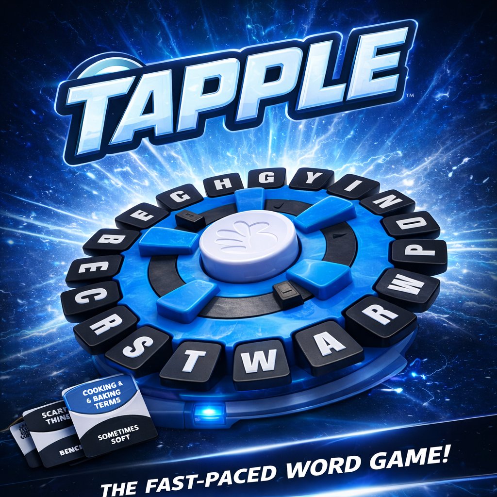Jogo de Palavras Tapple - Jogo de Tabuleiro para Crianças Quick Family Stop| Rápido e Divertido
