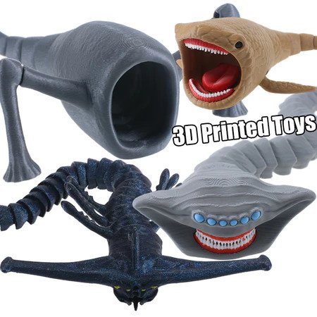 3D Impresso Monstro Marinho Fantasma Leviathan Modelo Brinquedos Criativos The Bloop El Gran Maja Coleção De Figuras De