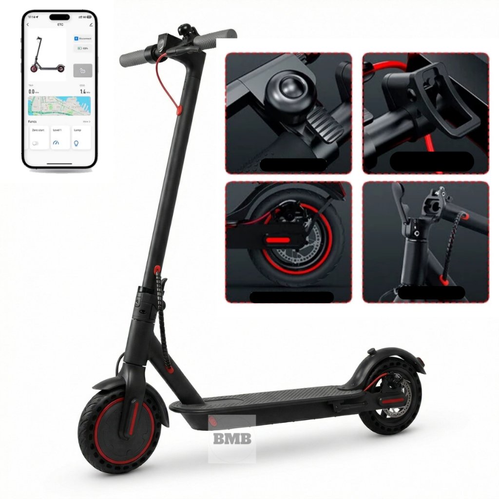 Patinete Elétrico com App GPS Bateria Recarregável Dobrável Super Autonomia para adultos até 150kg