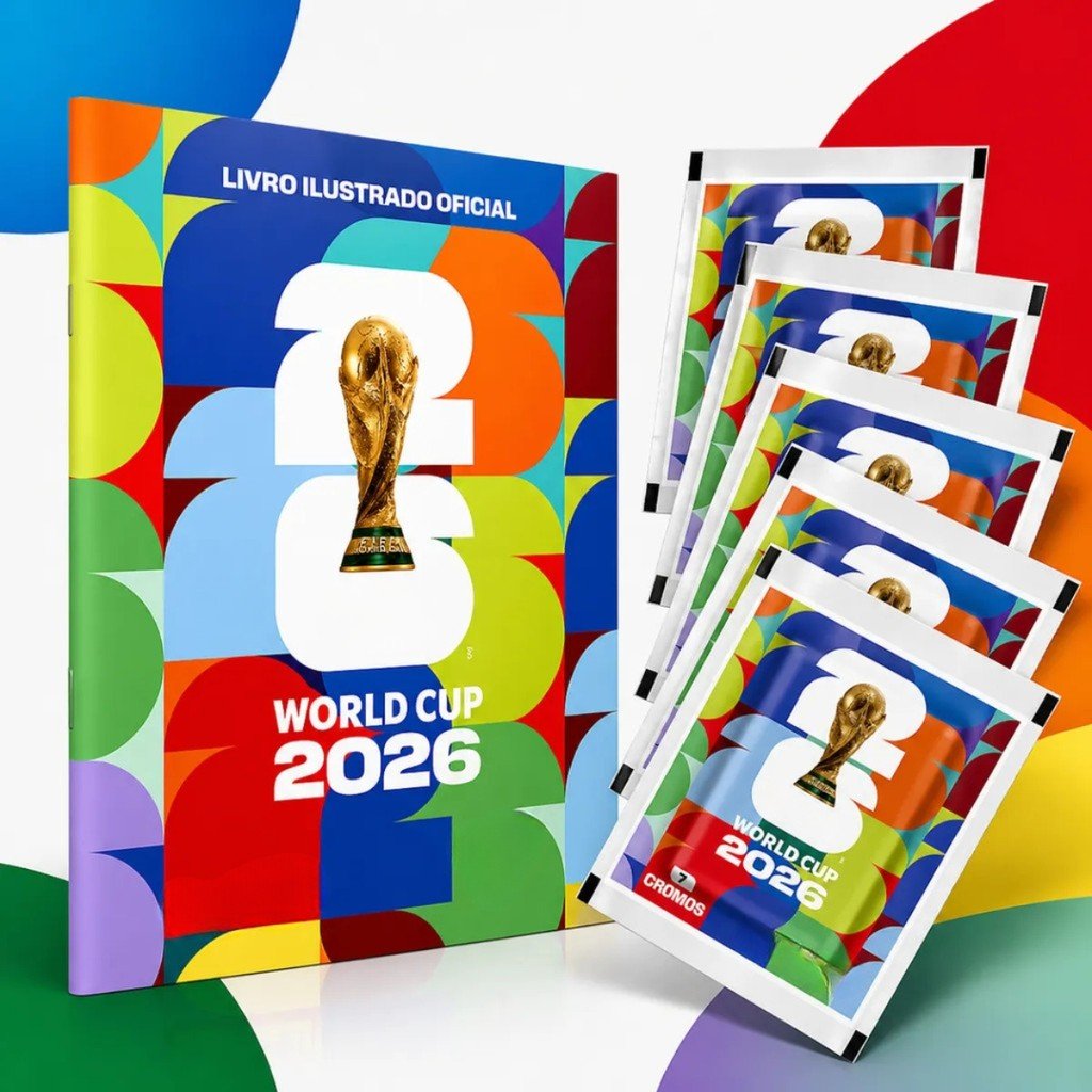 Kit Álbum e Figurinhas Copa do Mundo 2026 World Cup Colecionável