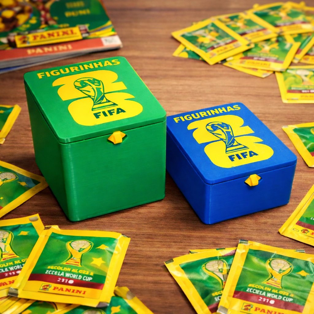 Porta Figurinhas Copa do Mundo Caixa Organizadora Figurinhas
