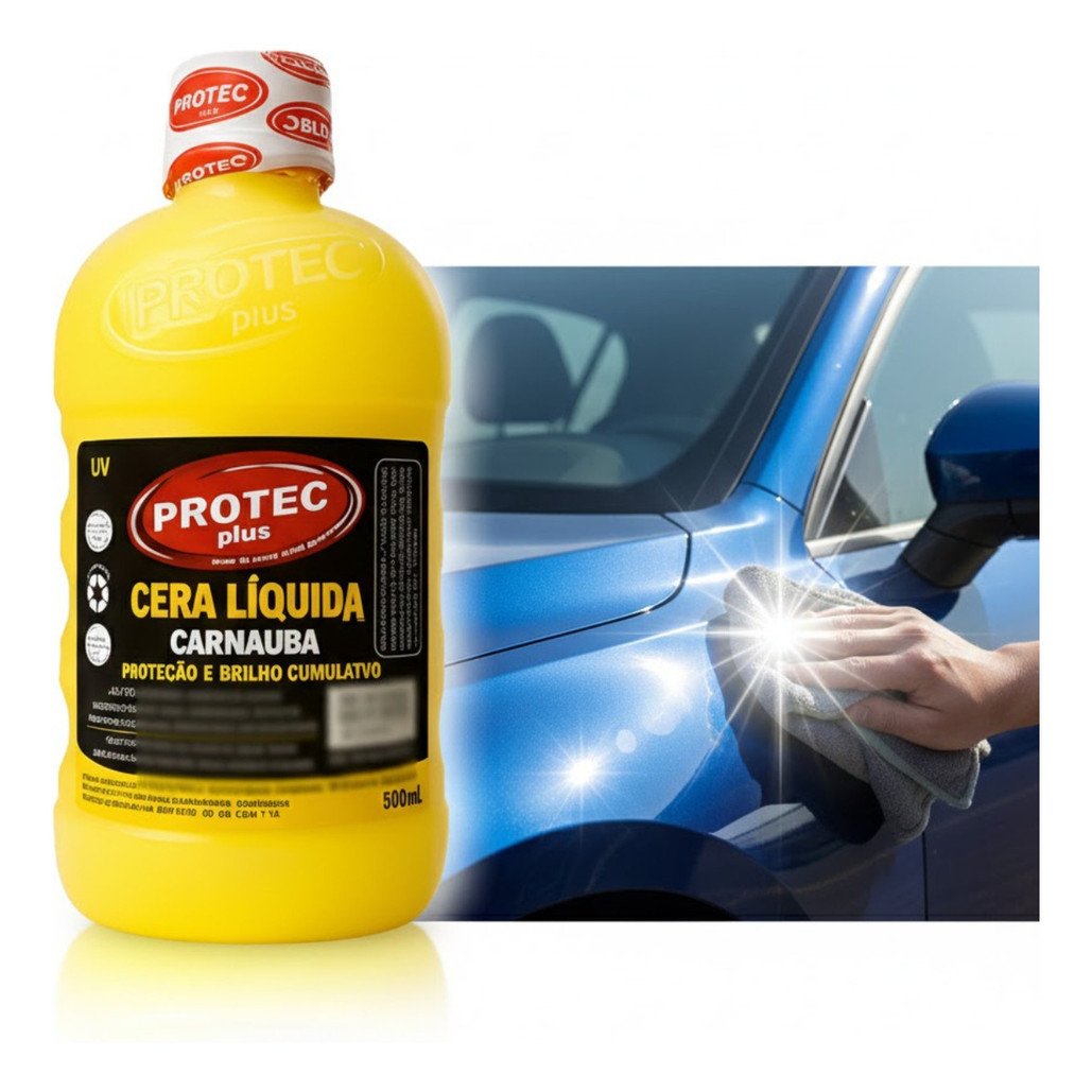 Cera Carnauba Liquida Protec Automotiva Impermeabilizante Alto Brilho Polimento Proteção Pintura Revitalização Premium