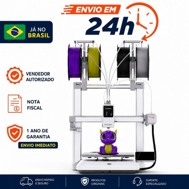 Impressora 3D Anycubic Kobra X Multicor Alta Velocidade 4 Cores