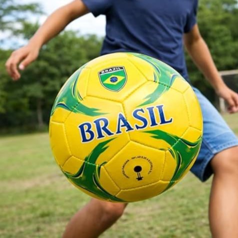 Bola de Futebol do Brasil da Copa 2026 Para Campo Couro Sintético Tamanho 5