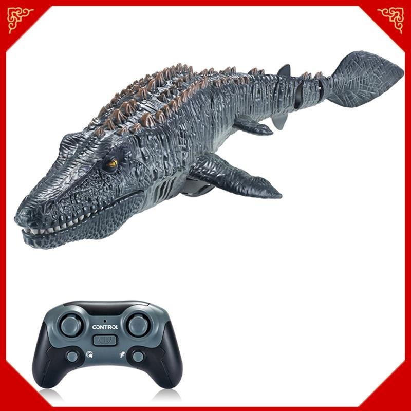 2.4GHz Rc Dinossauro Brinquedos Barco De Controle Remoto À Prova Dwaterproof Água Piscina Lago Banheiro Crianças Para Me