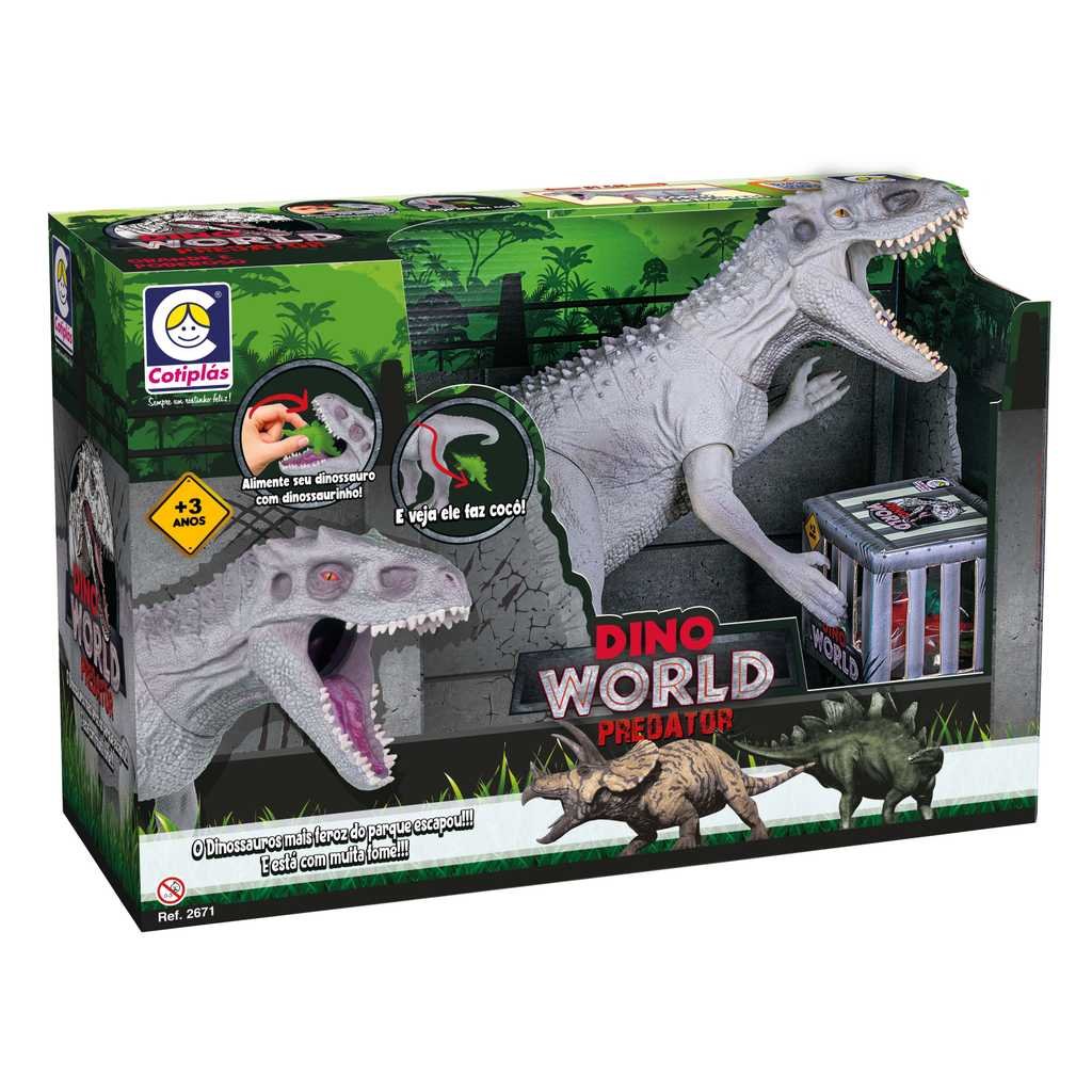 Dinossauro Indominus Rex ou Dinossauro World Predador Brinquedo Cotiplás.