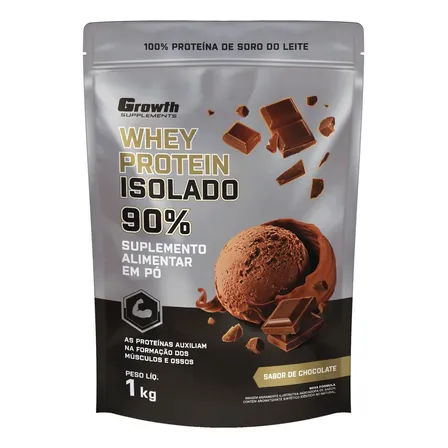 Whey Protein Isolado 1kg Growth Supplements - Chocolate