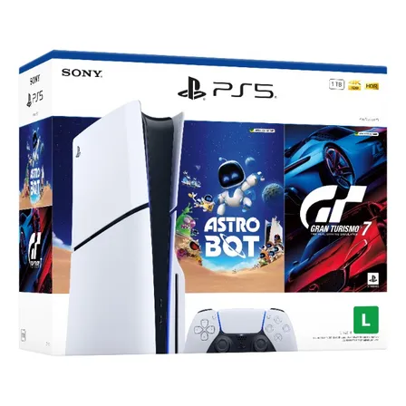 Console Playstation®5 Slim Disk - Pacote Astro Bot E Gran Turismo 7 Branco
