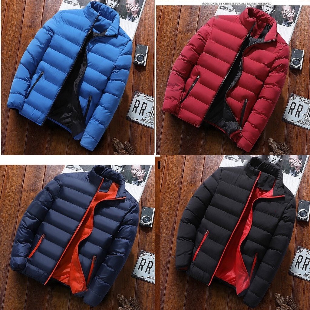 Inverno Engrossado Esportes Jaqueta De Algodão Masculino Gola Em Pé cardigan casual Roupas Quente