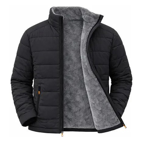 Jaqueta Masculina De Pelúcia Grossa Quente CASACO FORRADA FLANELADA PUFFER BOBOJACO