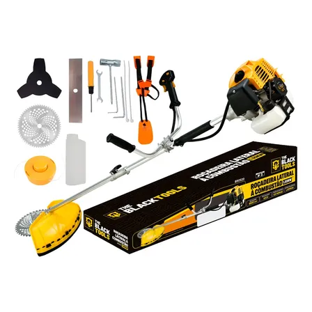 Roçadeira Lateral A Gasolina 4 Em 1 52cc Capacidade De 1200ml 9500 Rpm Com Acessórios The Black Tools