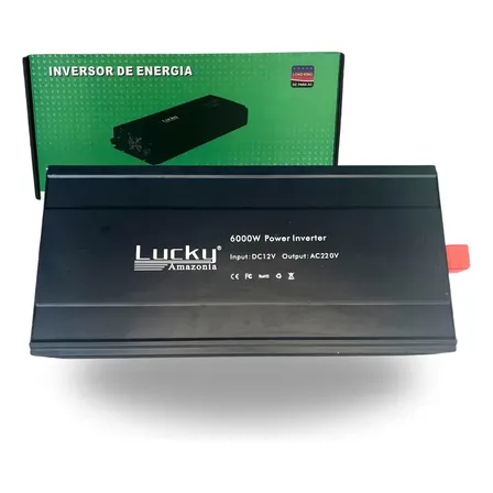 Inversor De Corrente Lucky Amazonia 6000w 12v 220v Com Voltagem Mínima De Saída 220v E 12v De Entrada