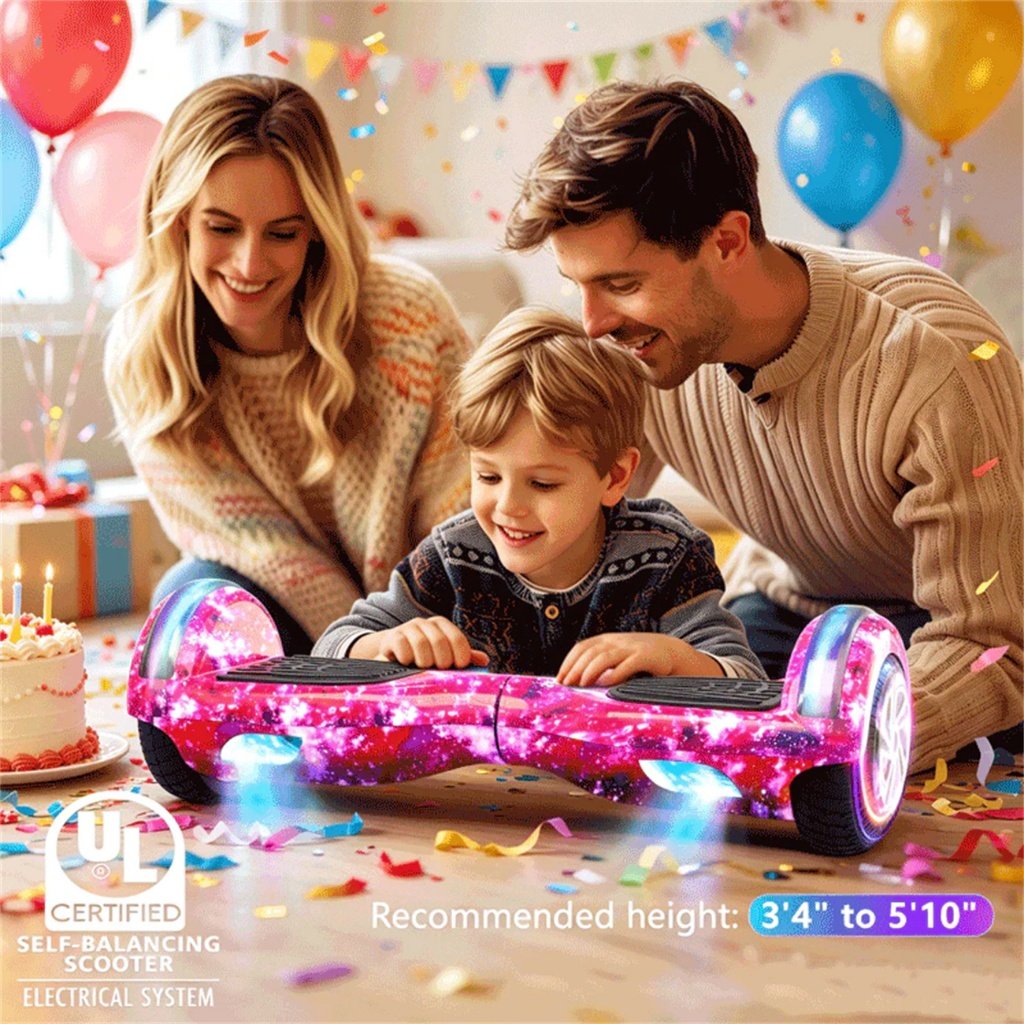 Hoverboard Overboard Infantil Skate Elétrico 6.5" Led Bluetooth Bateria De Grande Capacidade Motor Brushles