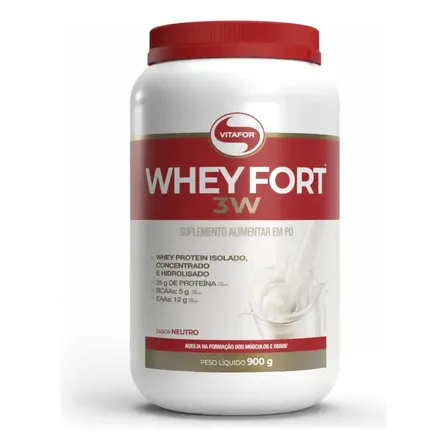 Whey Fort 3w Neutro 900g Vitafor