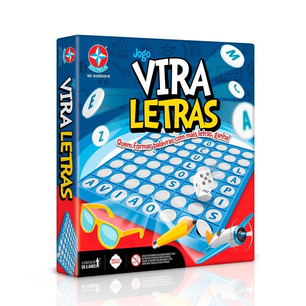 JOGO DE TABULEIRO VIRA LETRAS - ESTRELA