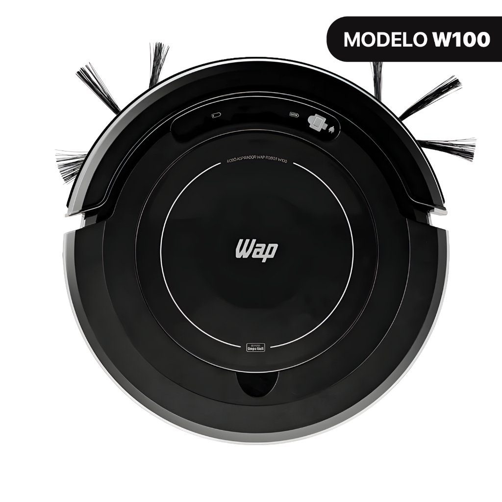 Aspirador de Pó Robô WAP Robot W100 3 em 1 Antiqueda Bivolt 17W