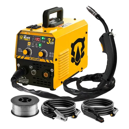 Máquina De Solda Inversora Mig 130a Sem Gás 3 Em 1 Tig Lift Mma Eletrodo Com Acessórios ILM130 Prime Mig The Black Tools