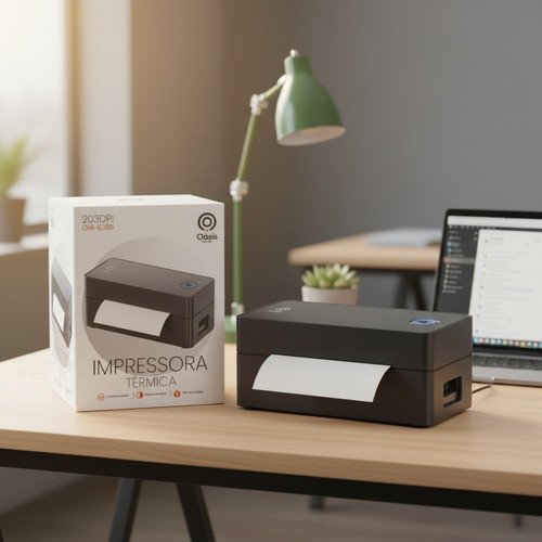 Mini Impressora Etiqueta Correios Codigo Barras 110mm Usb Preto 127/220v