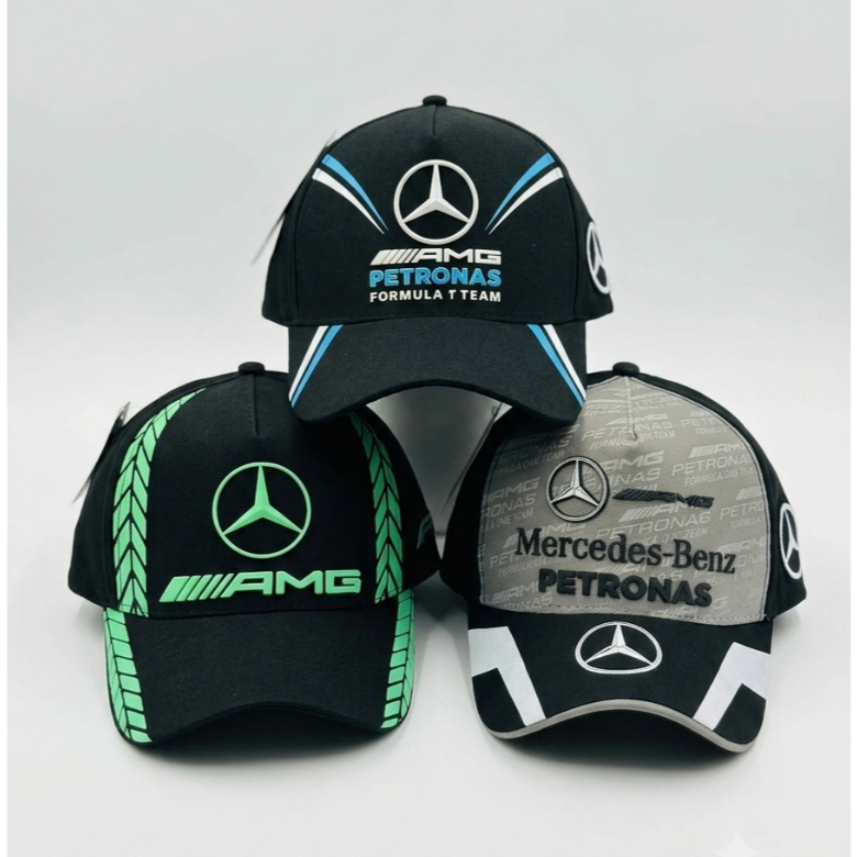 Boné Mercedes Petrons Preto Fechado Premium Silk