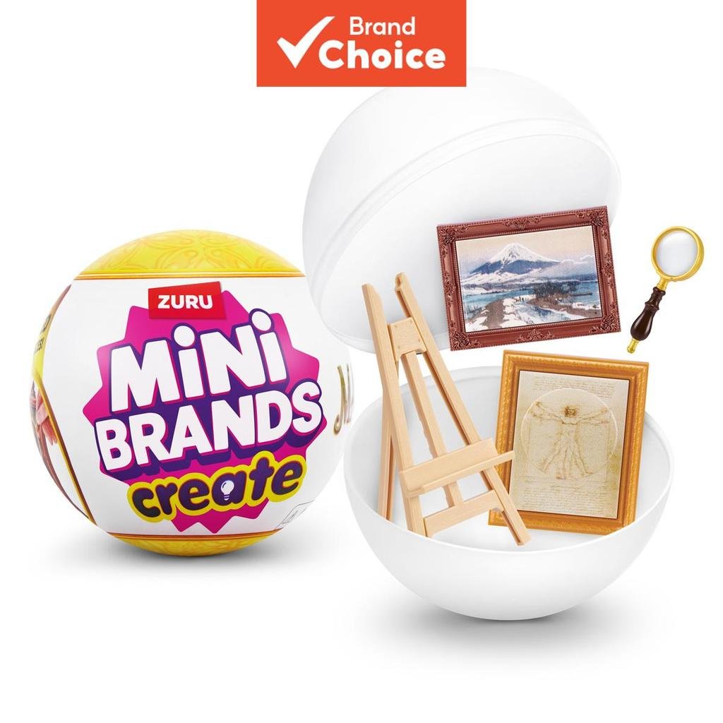 ZURU Mini Brands Crie Obras-Primas Série 1 Cápsula, Embalagem Surpresa DIY com Resina para Brincar, Mini Colecionáveis