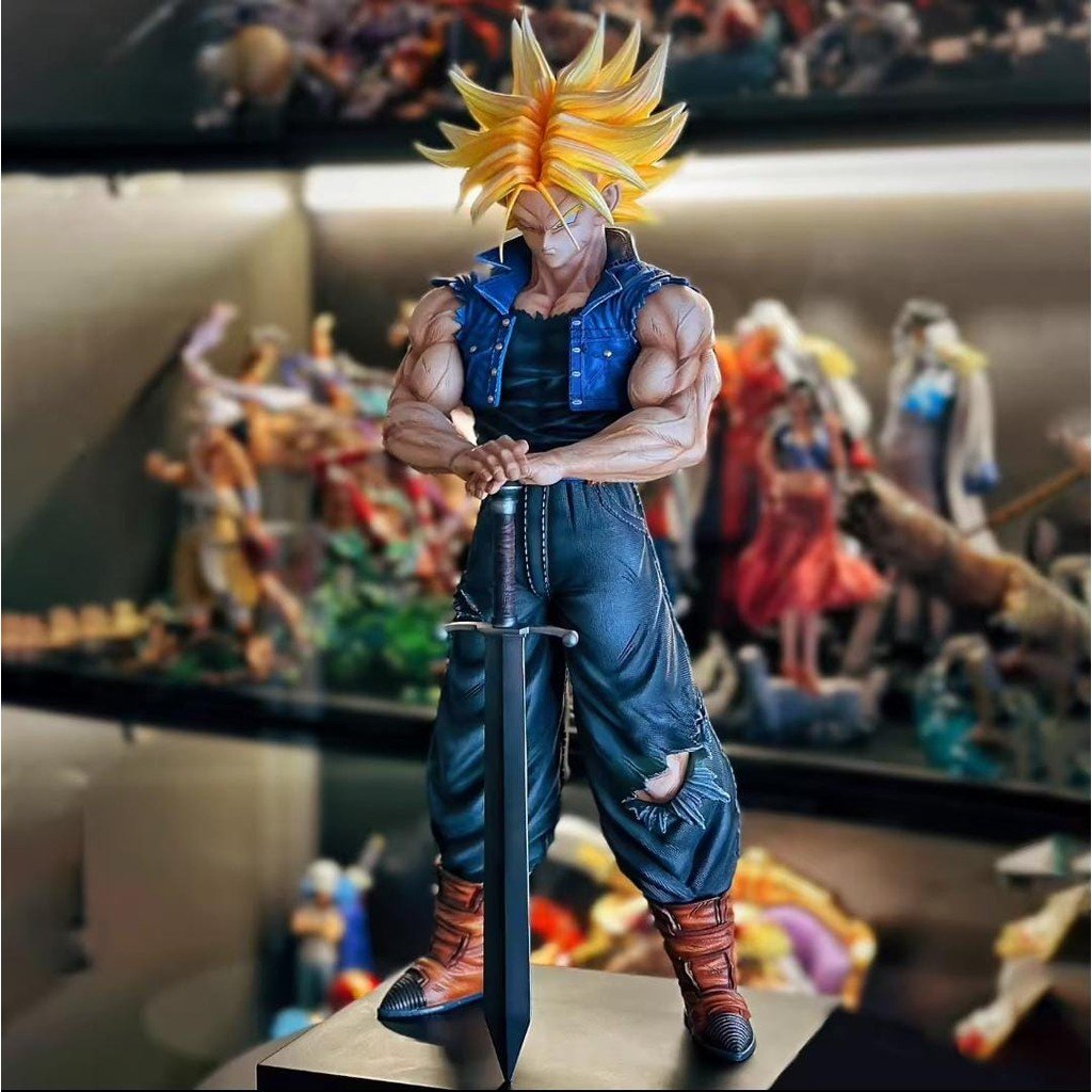 Action Figure Dragon Ball Trunks do Futuro Boneco Colecionável PVC 25cm Anime Decorativo