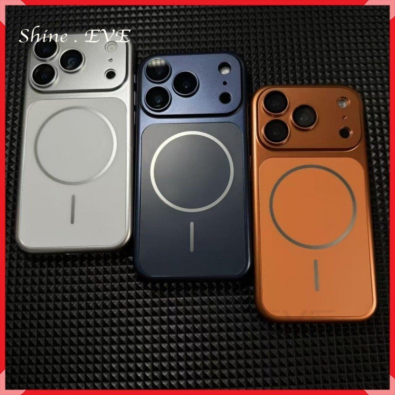 Capa Transformação Estilo 17 Pro Max Textura Metal Fosco Vidro Para for iPhone 13 14 15 16 17 Pro Max Plus