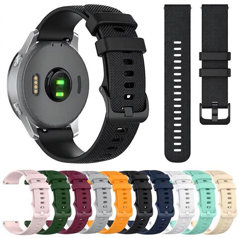 Pulseira Esportiva De Silicone 20/22mm Para Forerunner 245 265 /Amazfit Bip 6/Huawei Watch/Samsung Galaxy Watch 7