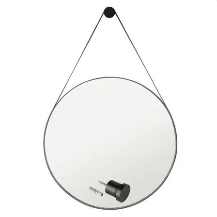 Espelho Para Banheiro Decorativo Redondo 60cm Com Suporte