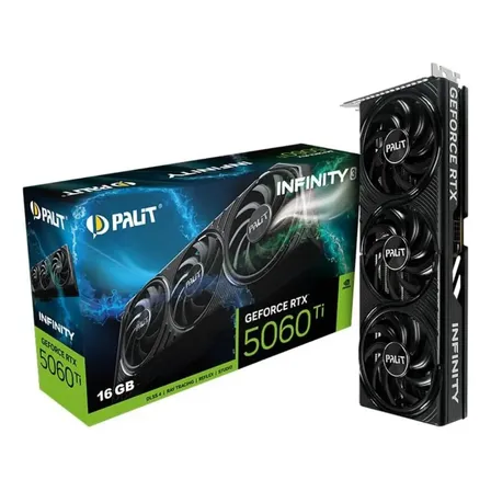Placa de Vídeo Palit RTX 5060 Ti 16GB GDDR7 Ray Tracing 8K