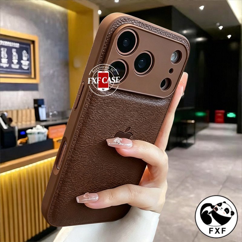 Capa De Textura De Couro De Alta Qualidade Para iPhone 17 16 15 14 13 12 11 Pro Max Original Lisa