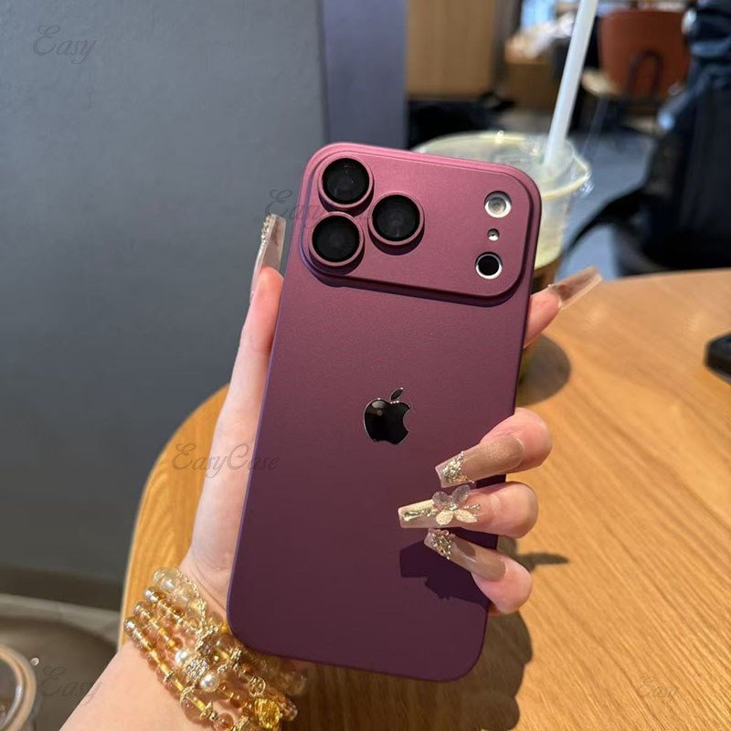Acrílico Resistente De Luxo Com Capa Para iPhone 18 17 16 15 14 13 12 11 Pro Max Proteção De Lente